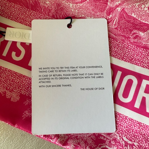 RARE DIORIVIERA BIKINI 
Bright Pink with Toile de Jouy Sauvage Motif BRAND NEW - Picture 6 of 13